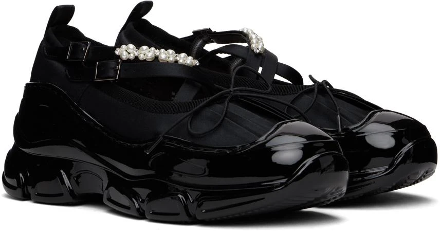 Simone Rocha Black Beaded Tracker Ballerina Sneakers 4