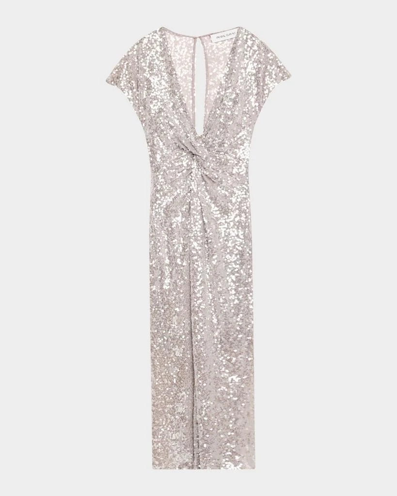 PRABAL GURUNG Jackie Twisted Sequined Midi Dress 1