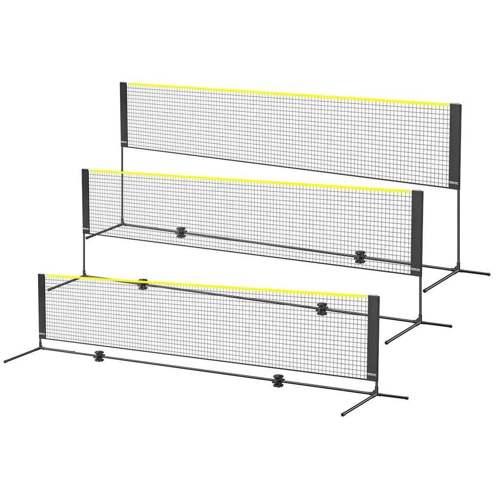 VVOR Badminton Net, Height Adjustable Volleyball Net, 14ft Wide Foldable Pickleball Net, Portable Easy Setup Tennis Net Set with Poles, Stand and Carry Bag, for Kids Backyard Game Indoor Outdoor Use 1