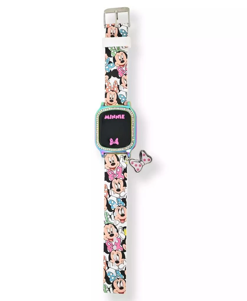 Accutime Minnie Mouse Kid's Touch Screen White Silicone Strap LED Watch, with Hanging Charm 36mm x 33 mm 3