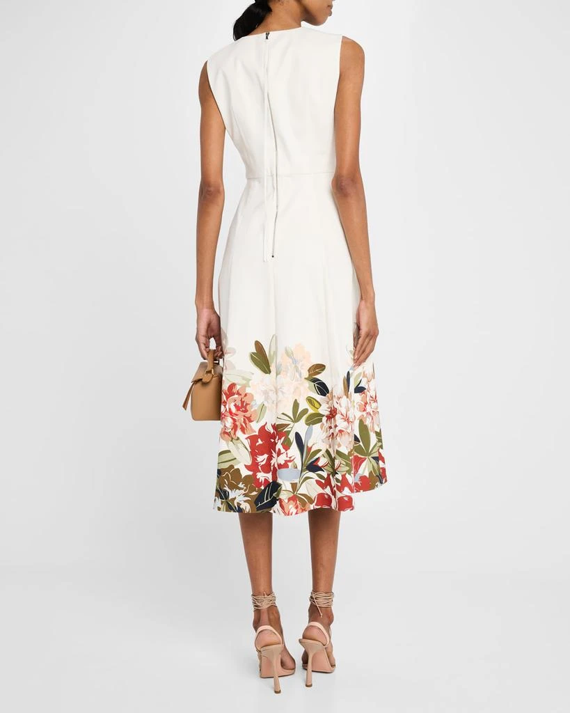 ADAM LIPPES Eloise Floral Print Cotton Twill Dress 3