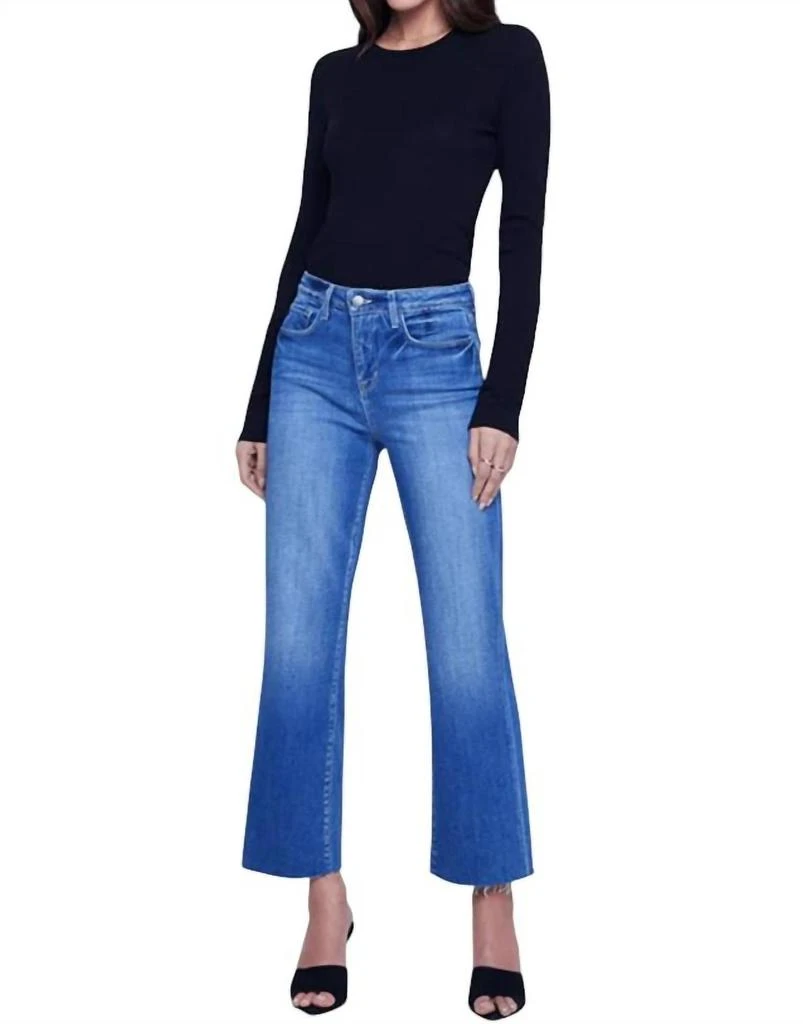 L'Agence Wanda Crop Wide Leg Jean In Bordello 3