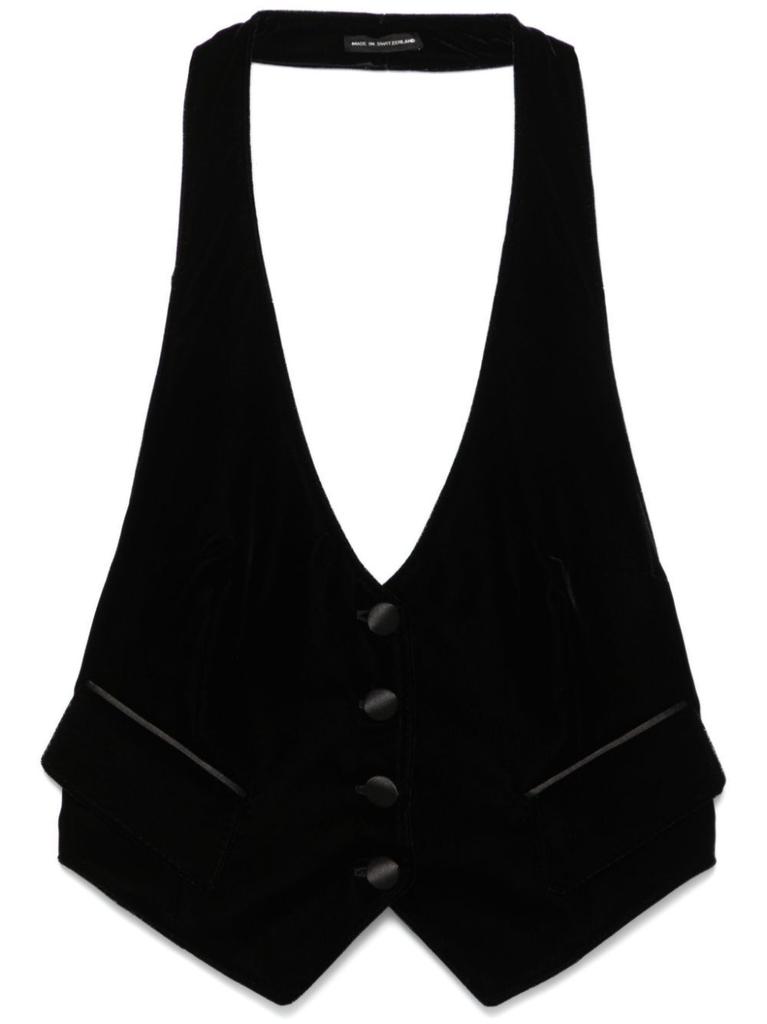 Tom Ford VELVET TUXEDO OPEN BACK WAISTCOAT