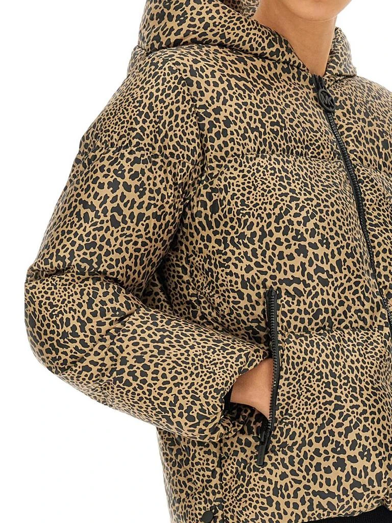 Michael Michael Kors Michael Michael Kors Leopard Print Hooded Down Jacket 4