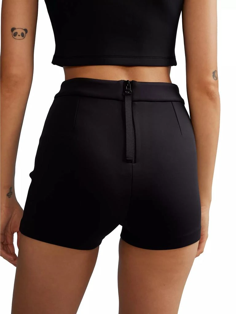 Cynthia Rowley High-Rise Bonded Stretch Shorts 3