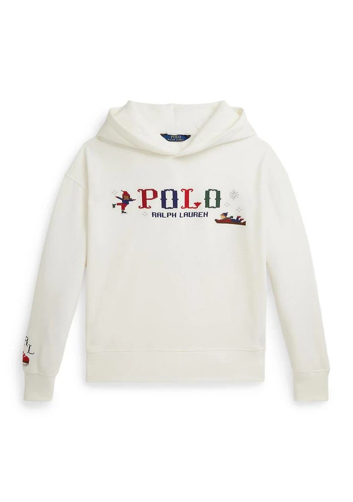 Ralph Lauren Girls 7-16 Logo Embroidered Fleece Hoodie