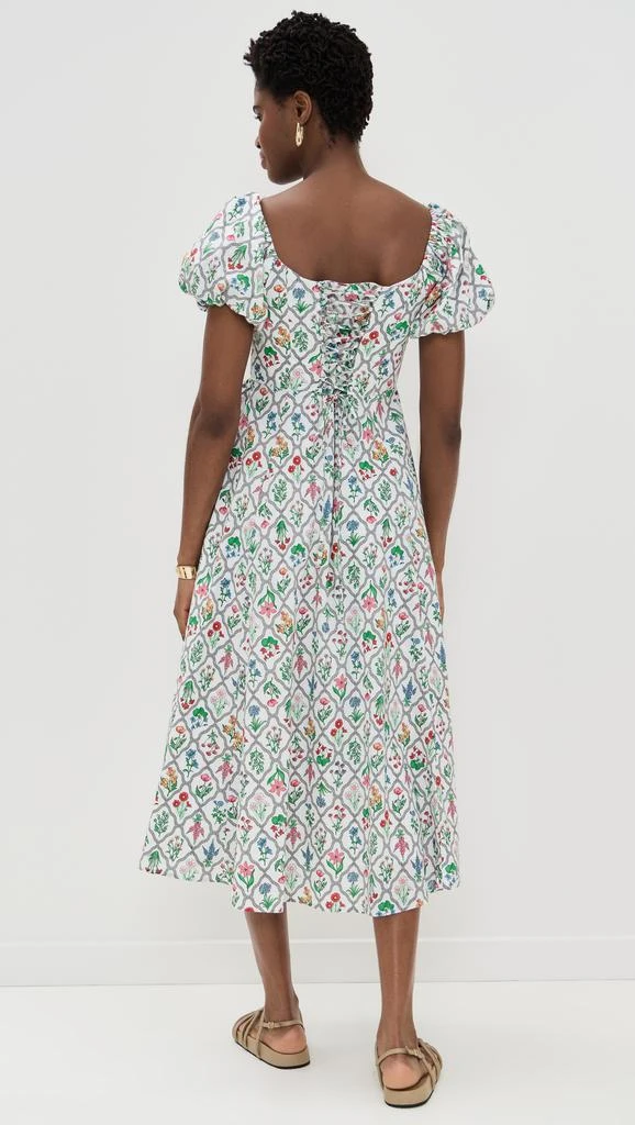 Moon River Puff Sleeve Corset Midi Dress 3