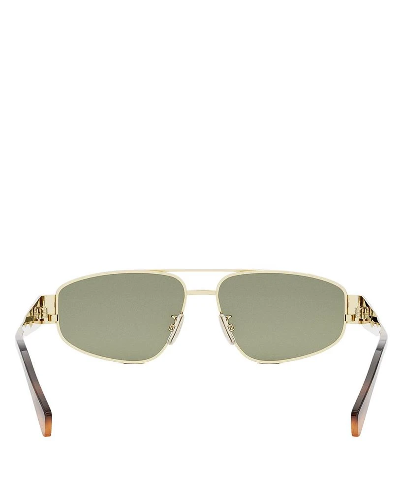Celine Metal Triomphe Pilot Sunglasses, 57mm 9