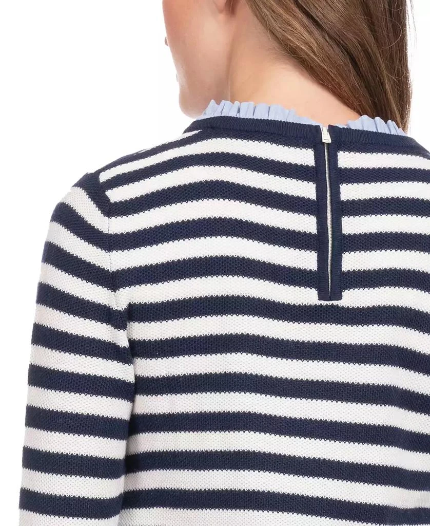 Seraphine Women's Cotton Maternity Nursing Sweater with Detachable Collar 9
