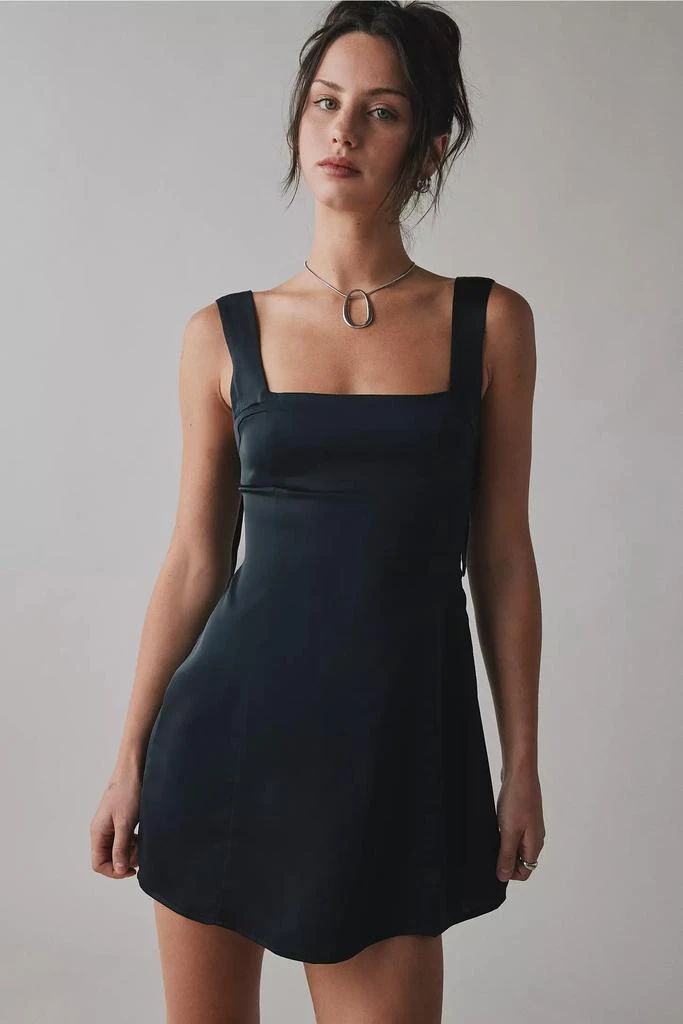 Urban Outfitters UO Bri Double Bow Satin Mini Dress 1