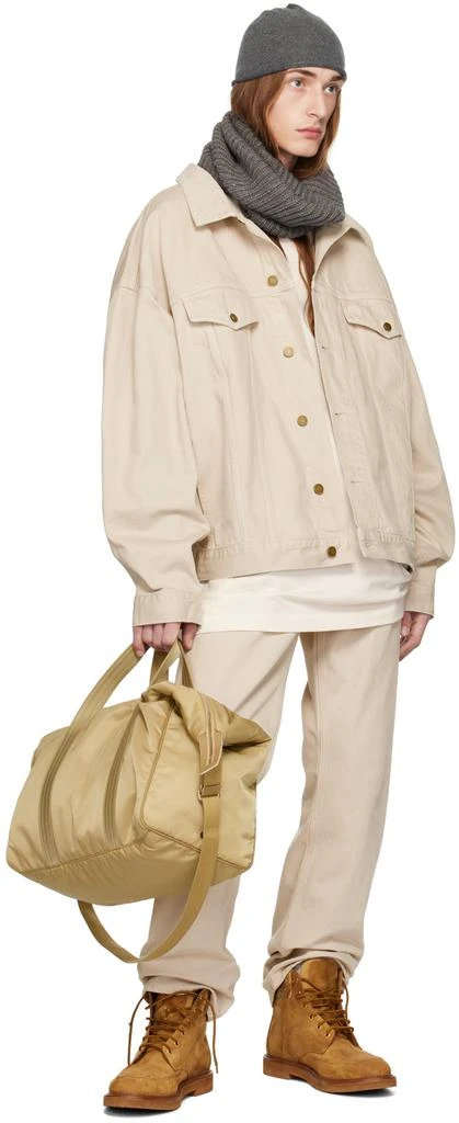 Essentials Taupe Patch Denim Jacket 4