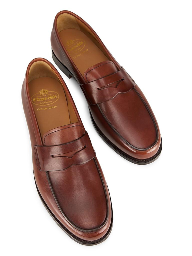 『church's』Brown Leather Moccasins Cognac Calf Leather Loafer | Church's