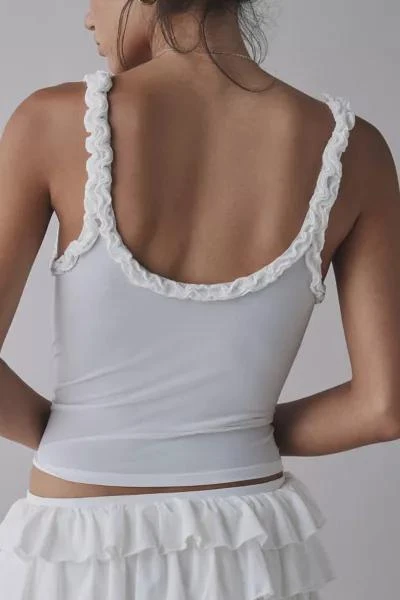 Out From Under Out From Under Cammy Ruffle Trim Mesh Tank Top 4