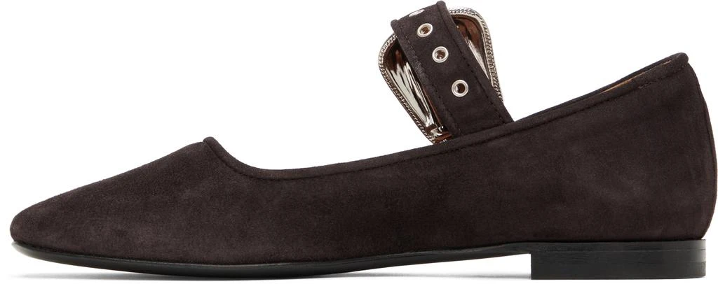 Toga Pulla SSENSE Exclusive Brown Mary Jane Buckle Ballerina Flats 3