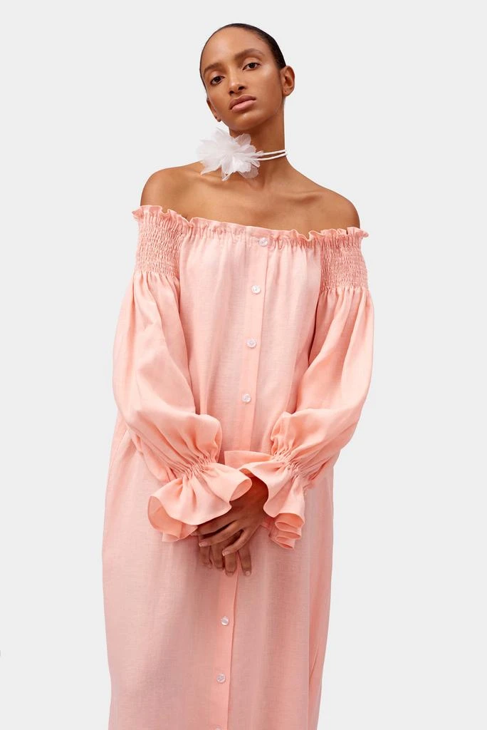 Sleeper Romantica loungewear dress in Rose Pink 2