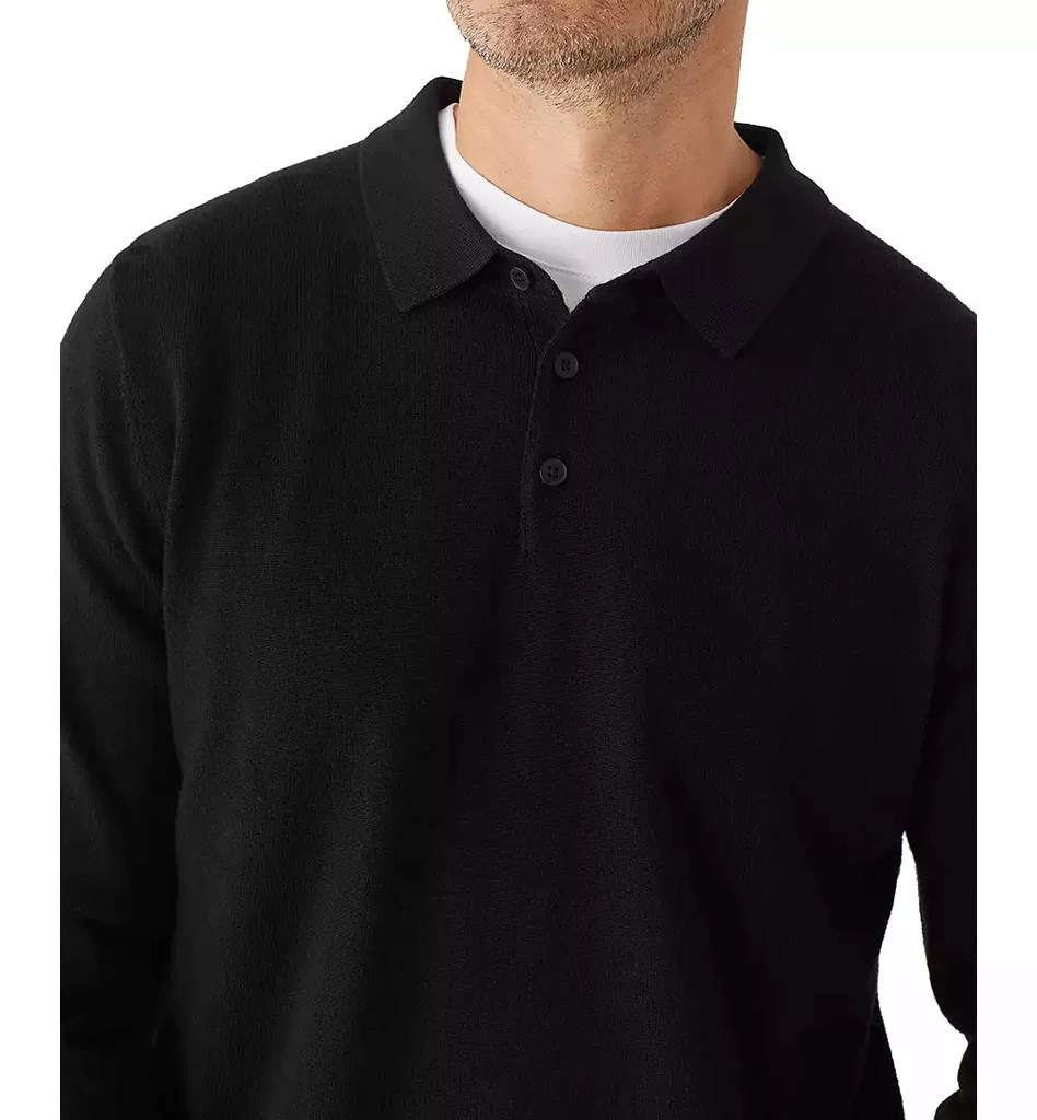 Frank And Oak Men's Merino Wool Long-Sleeve Polo Sweater 3