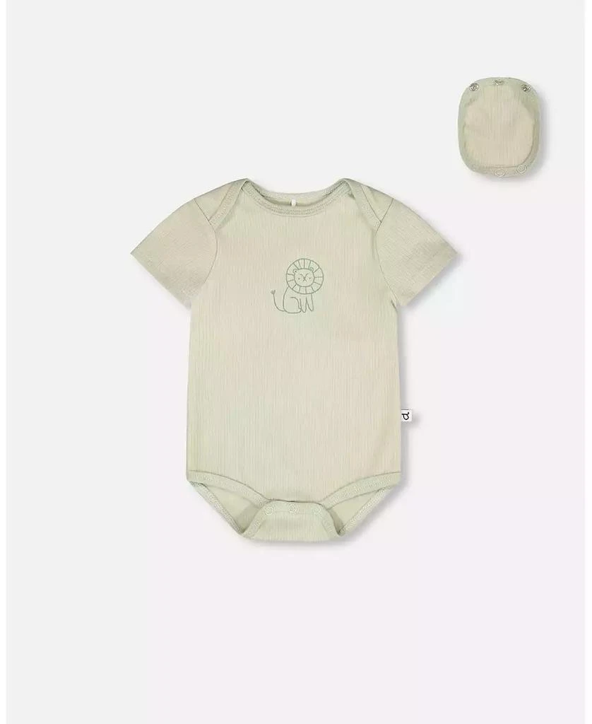 Deux par Deux Baby Boys Evolutive Jersey Onesie Sage Green