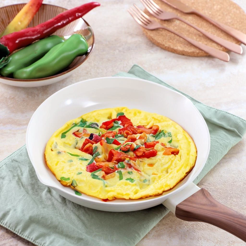 Oster Amberg Choice 8 Inch Ceramic Nonstick Forged Aluminum Frying Pan in Off-White 6