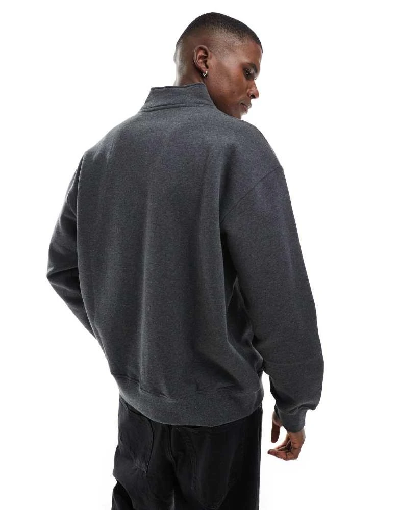 Barbour Barbour International Formula oversized half zip sweatshirt in dark grey 3