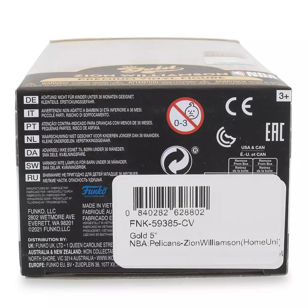 Funko New Orleans Pelicans NBA Funko Gold 5 Inch Vinyl Figure | Zion Williamson CHASE 6