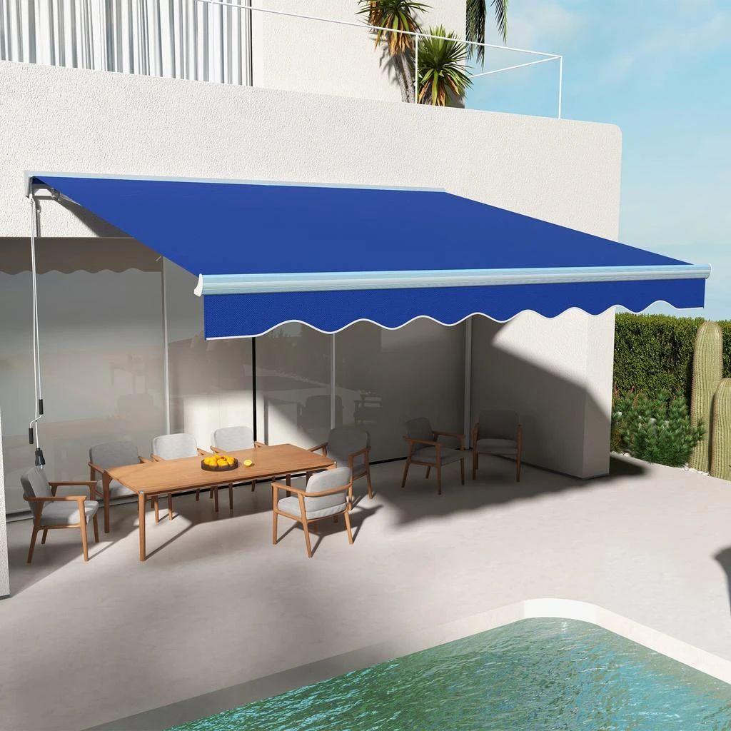 Hivvago 13
 x 10
 Motorized Retractable Awning with LED Lights 2