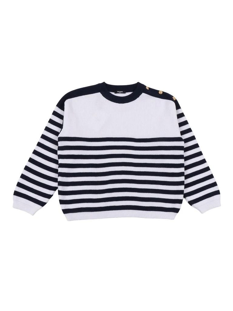 Balmain Balmain Kids Striped Crewneck Jumper