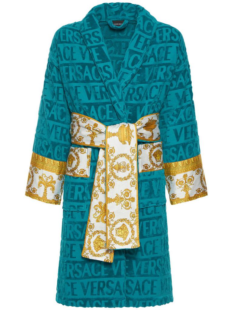 VERSACE Barocco & Robe Cotton Bathrobe