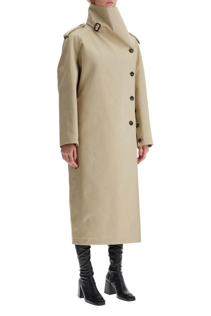 Courrèges long trench coat with asymmetrical closure