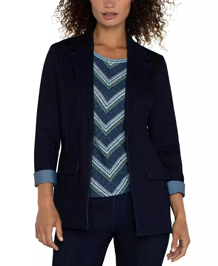 Liverpool Women's Denim Knit Boyfriend Blazer 1