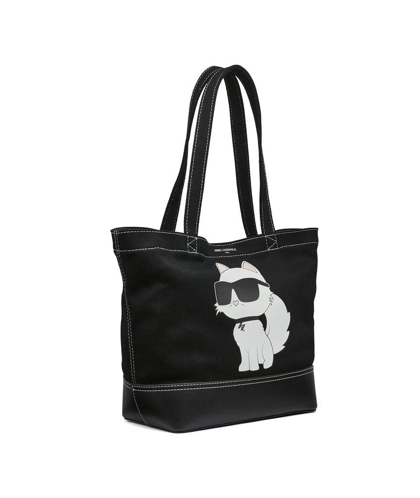 Karl Lagerfeld Paris CANNES CHOUPETTE HEAD EAST-WEST CANVAS TOTE 2