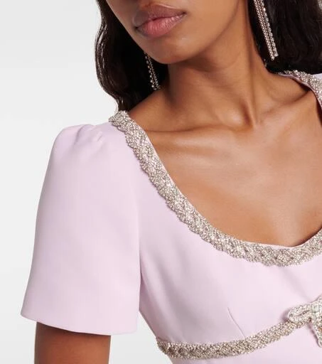 Self Portrait Crystal-embellished crêpe gown 4