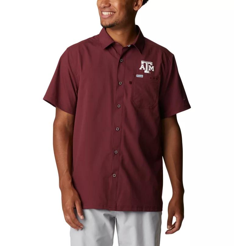 Columbia Columbia Men's Collegiate PFG Slack Tide  Camp Shirt - Texas A&M-
