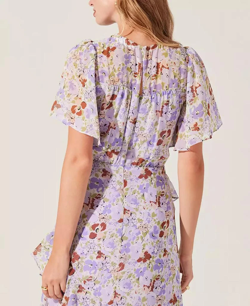 ASTR Women's Floramae Floral Ruffle-Trim Midi Dress 5