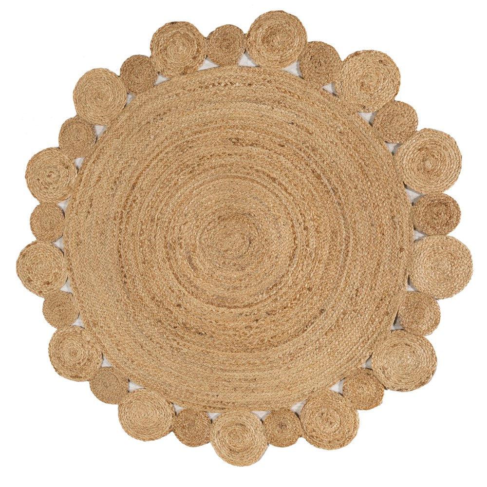 JONATHAN Y Eden Round Natural Jute hippie Circle Area Rug