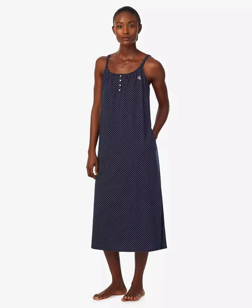 Ralph Lauren Women's Double Strap Button Neck Ballet Gown 1