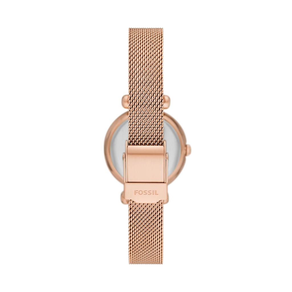 Fossil Fossil Women's Tillie Mini Three-Hand, Rose Gold-Tone Stainless Steel Mesh Watch