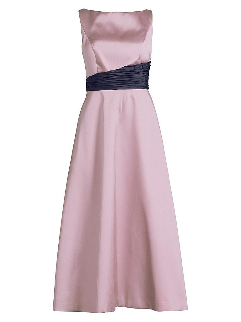 Kay Unger Gemma Satin Tea-Length Dress