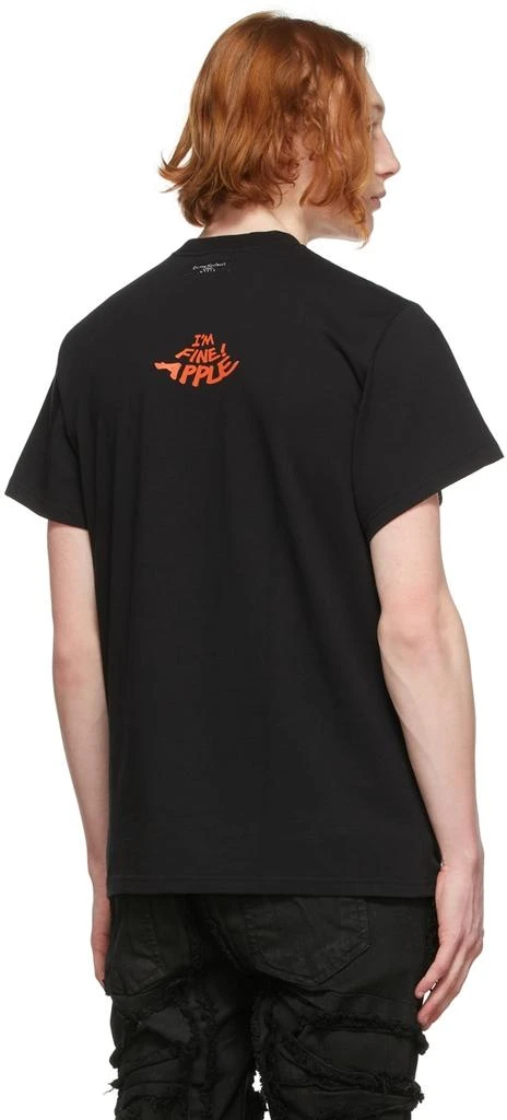99% IS Black Spiral Apple Mesh-Eye T-Shirt 3