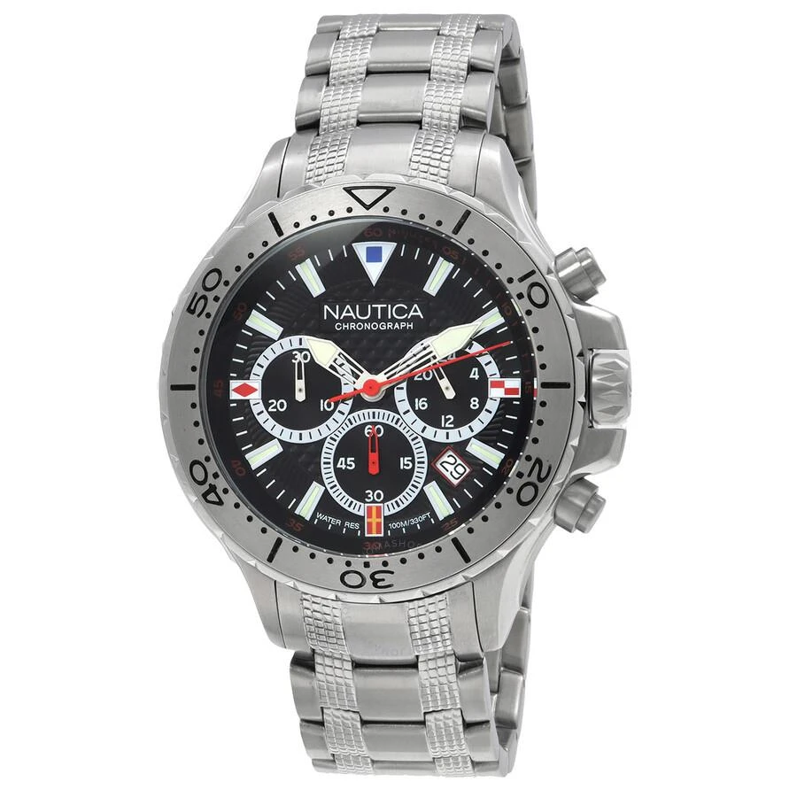 Nautica Nst Chronograph Quartz Black Dial Men's Watch NAPNSF204 1