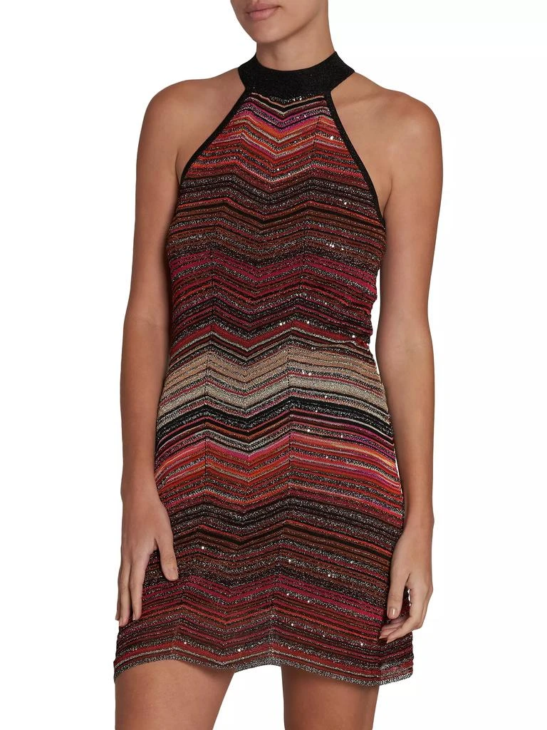 Missoni Shimmer Chevron Halter Minidress 4