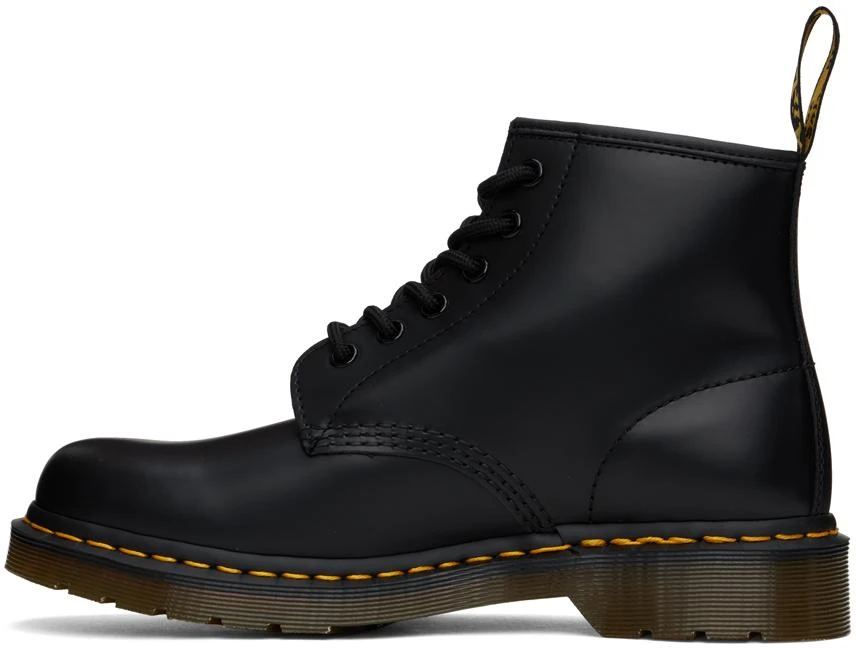 Dr. Martens Black 101 Yellow Stitch Ankle Boots 3