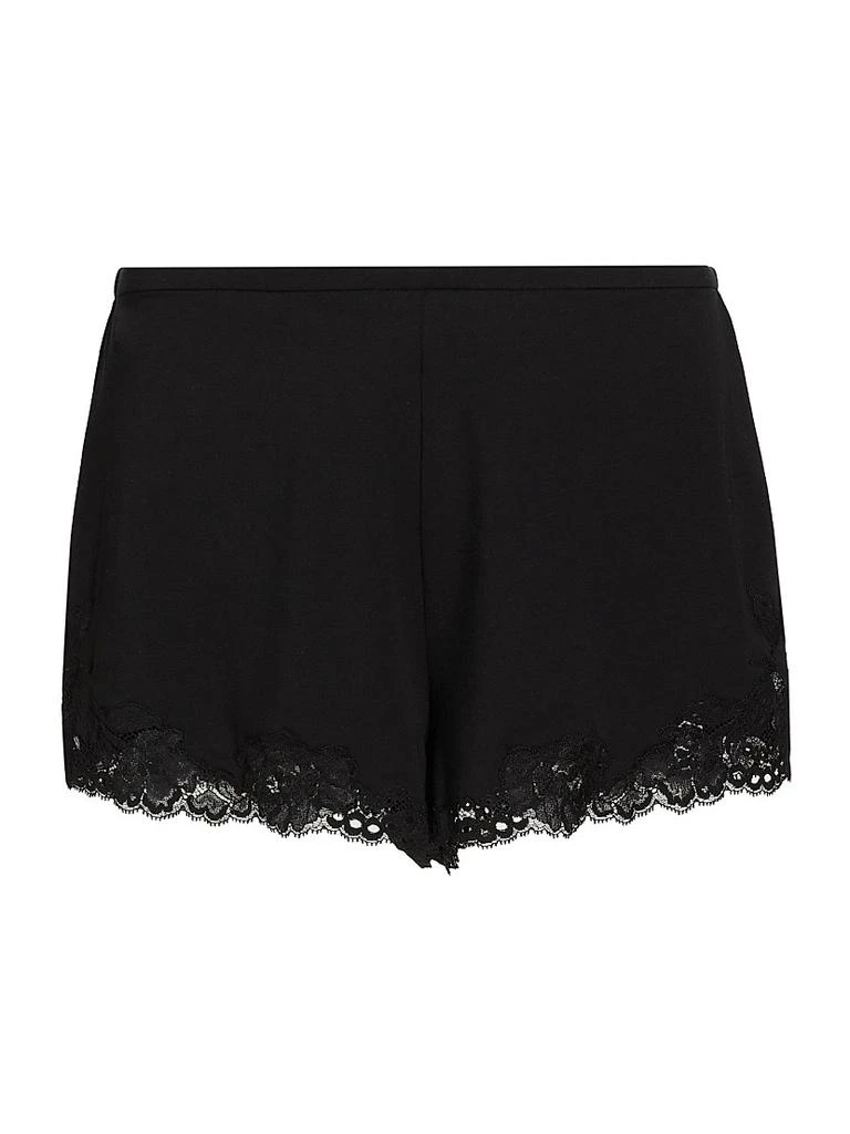 Josie Imagine Stretch Jersey Lace-Trim Lounge Shorts 1