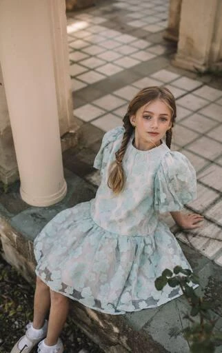 Petite Amalie Embroidered tulle dress 5