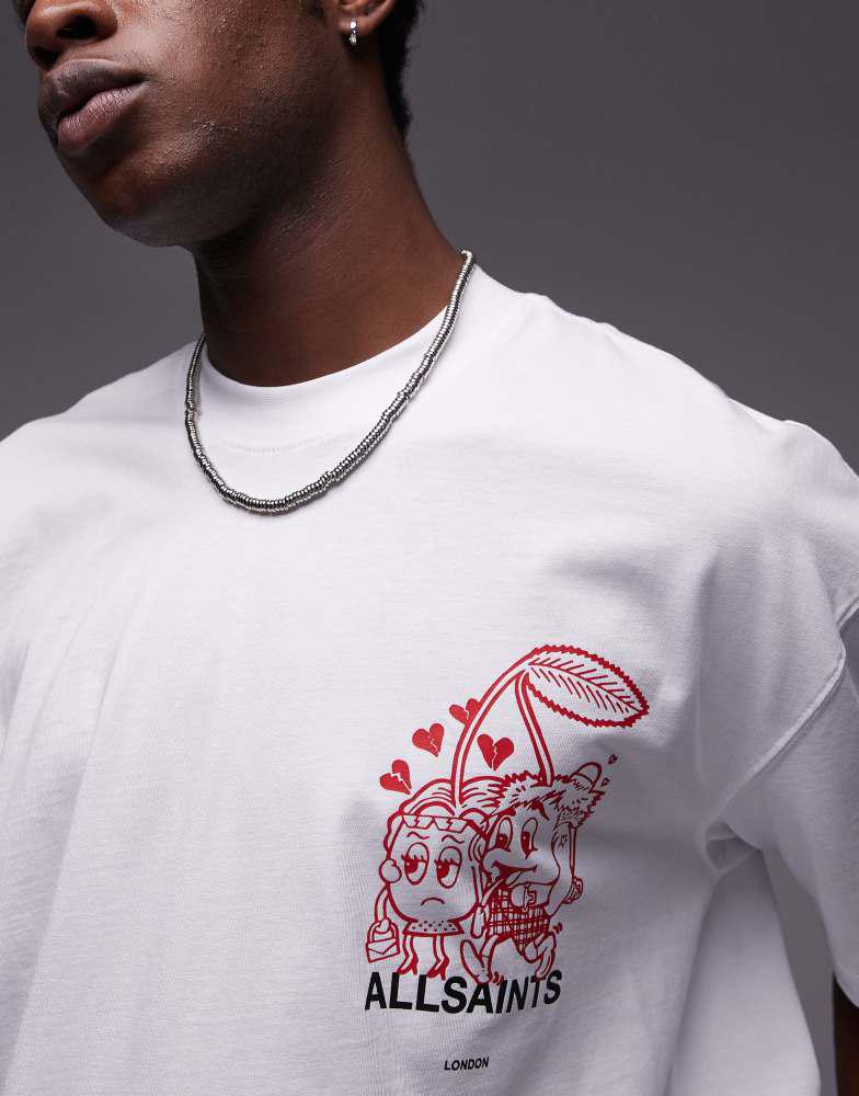 ALL SAINTS AllSaints Breakup back graphic t-shirt in white