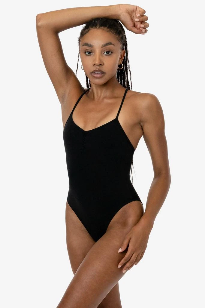 Los Angeles Apparel B308GD - Garment Dye Spaghetti Ruched Front Crossback Bodysuit 19