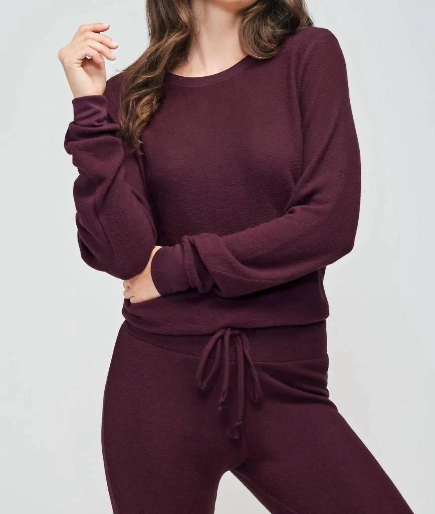 Wildfox Baggy Beach Top In Fig Set In Maroon 3