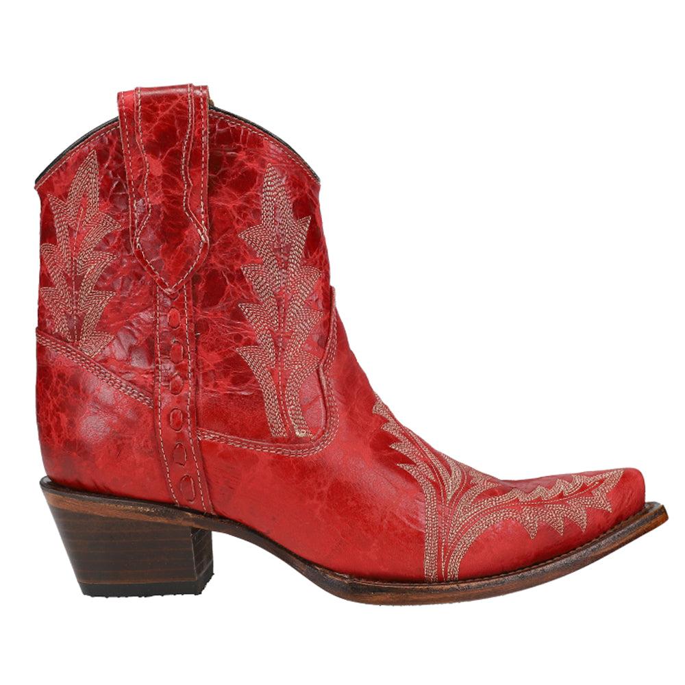 Corral Boots Embroidered Snip Toe Cowboy Booties