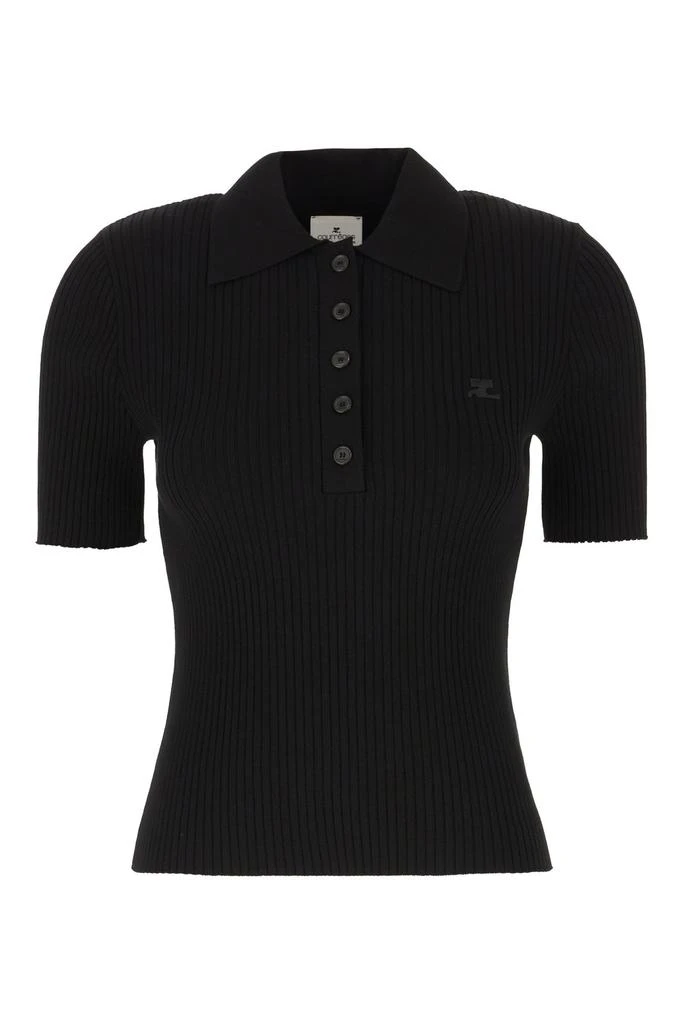 Courrèges Courrèges Iconic Rib Knit Polo Shirt 1