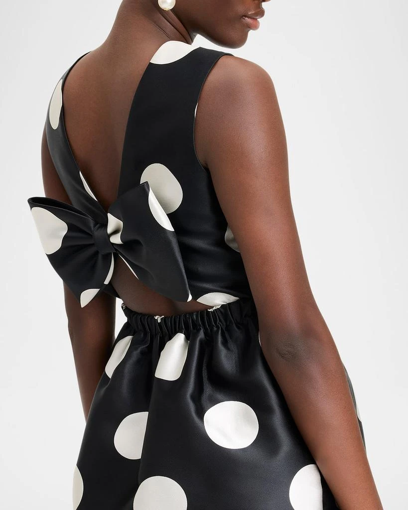 kate spade new york breezy dot cutout bow-back mini dress 4