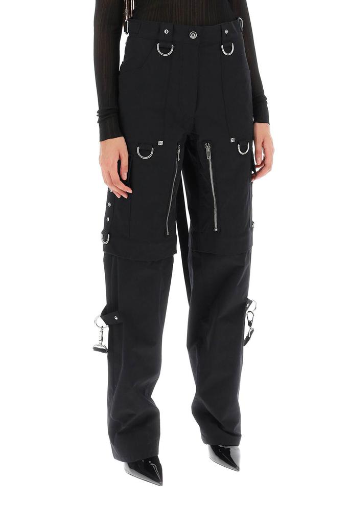 GIVENCHY convertible cargo pants with suspenders
